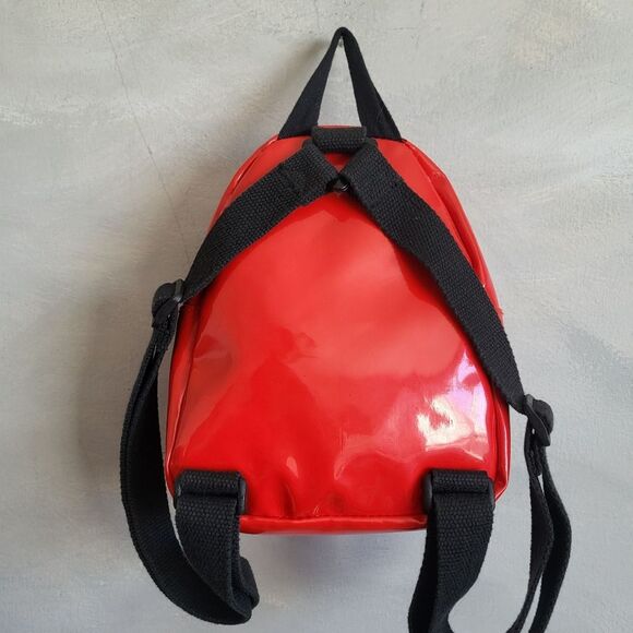 Mini Cherry Red PVC Backpack Coast to Coast 7x8x3 - Picture 4 of 8